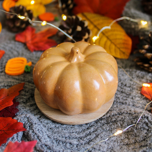figurki i rzeźby Betonowa dynia ozdobna pomarańczowa