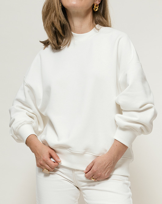 bluza bez kaptura damska Bluza basic whie