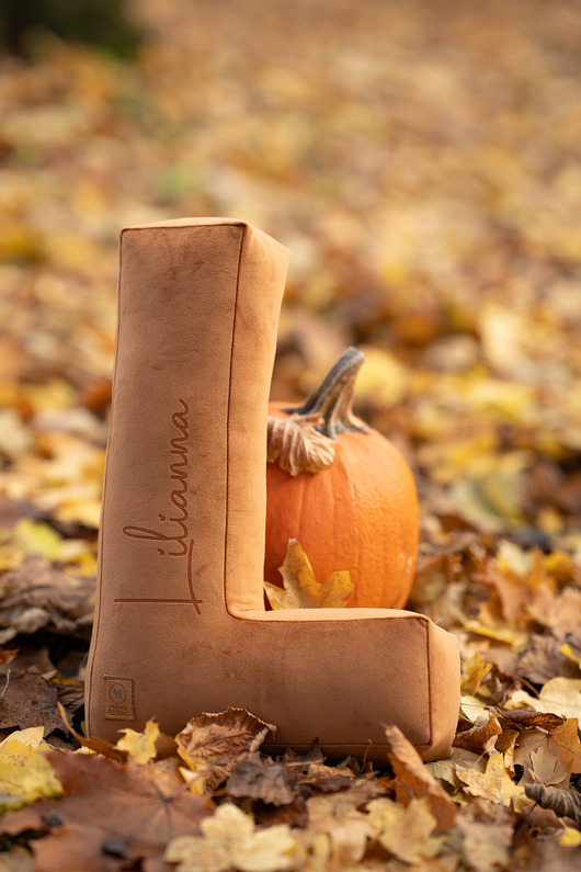 dekoracje świąteczne Poduszka dekoracyjna litera, literka, inicjały z imieniem - kolor do wyboru