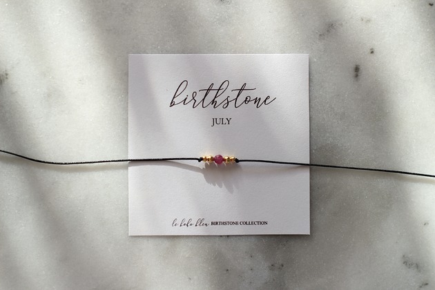 bransoletki na sznurku LIPIEC - JULY Birthstone Bracelet