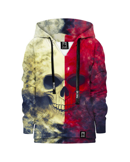 bluzy dla chłopców Bluza Chłopiec DR.CROW White Red Skull