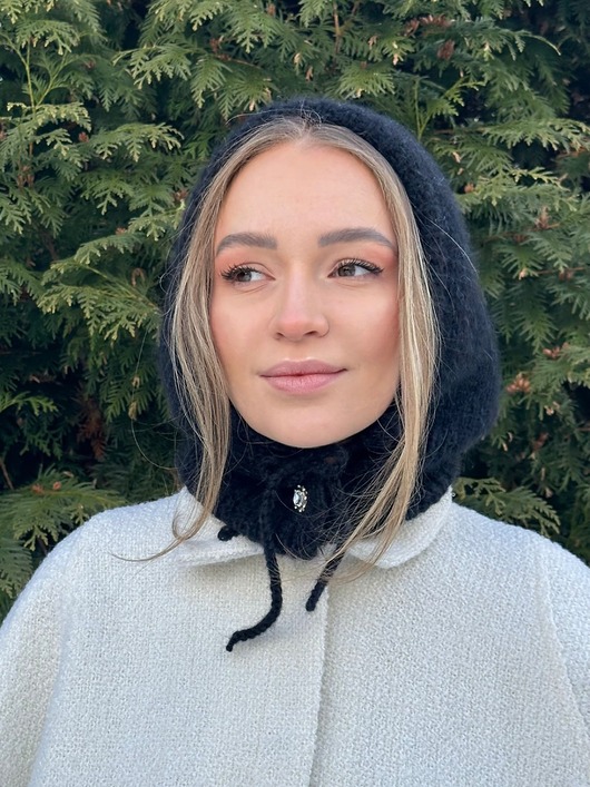 czapki damskie Balaclava kominiarka czapka kaptur z ozdobnym guzikiem