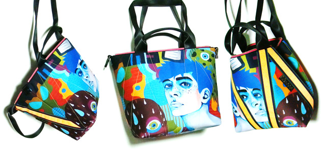 1802 art MIMA bag SHORT & Marcin Painta print MIMAbags