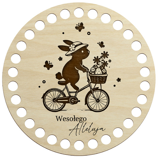 ozdoby wielkanocne Drewniane Dno Koło Okrąg 15cm do Koszyka Szydełkowania Dekoracja WIELKANOC