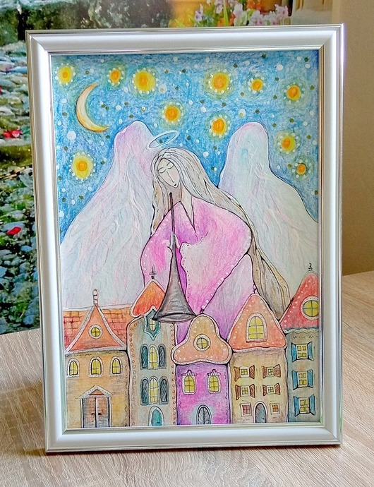 grafiki i ilustracje Anioł opiekun