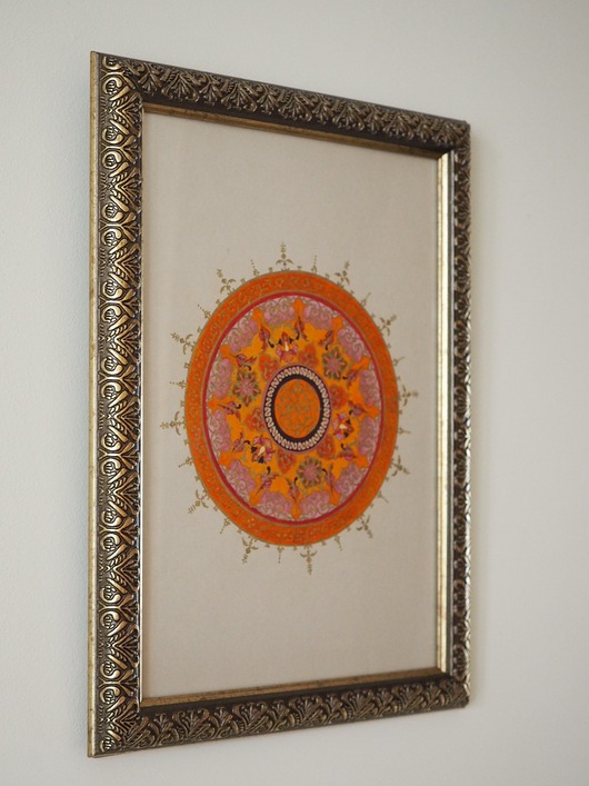 grafiki i ilustracje Obrazek orientalna mandala ORANGE
