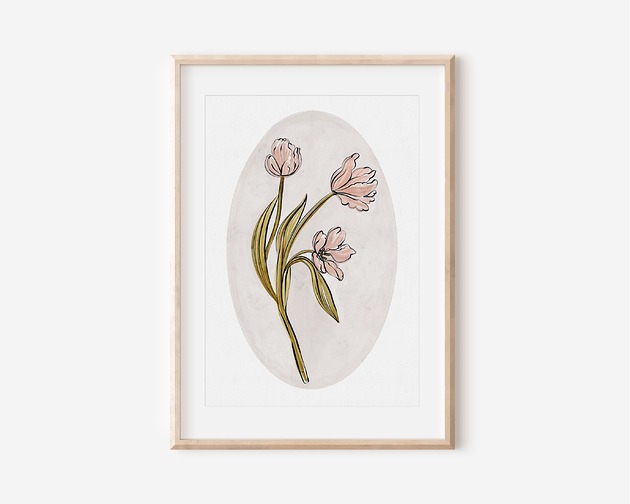 grafiki i ilustracje Plakat botaniczny - TULIPANY