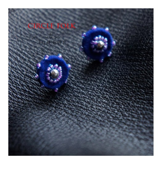  Circle Folk - blue FlowerFelt Design