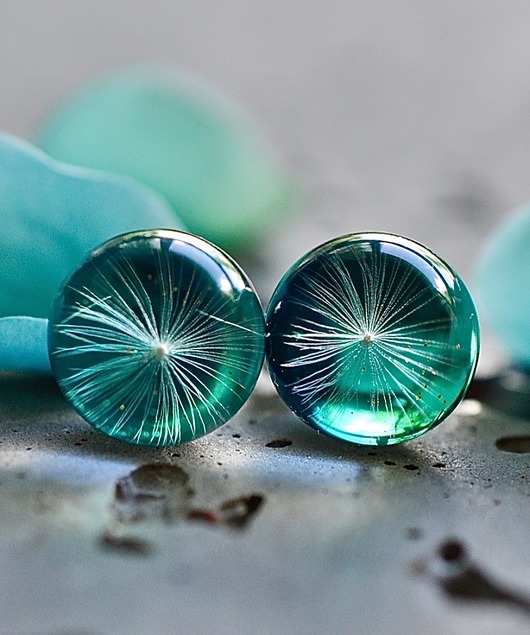 Kolczyki - sztyfty z dmuchawcem Grol Jewellery