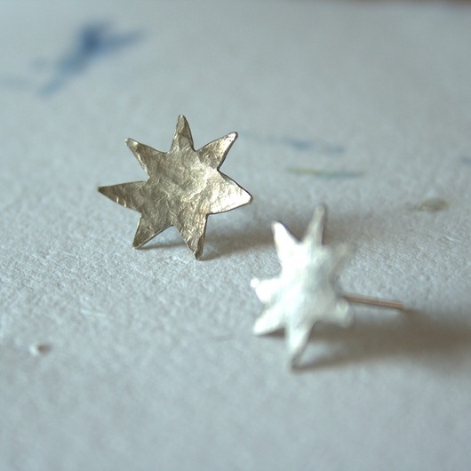 kolczyki z mosiądzu Kolczyki-gwiazdki