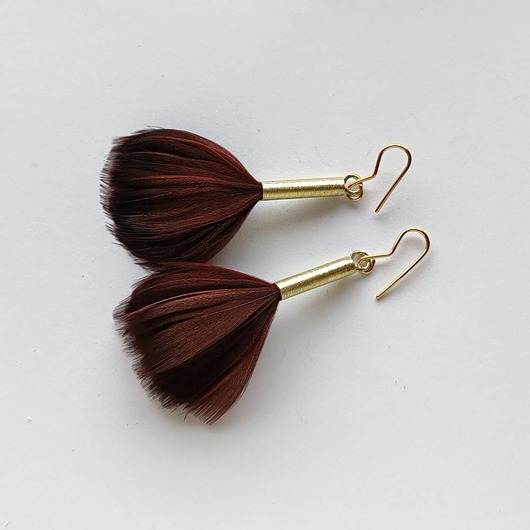 kolczyki z piórami PIÓRKO kolczyki