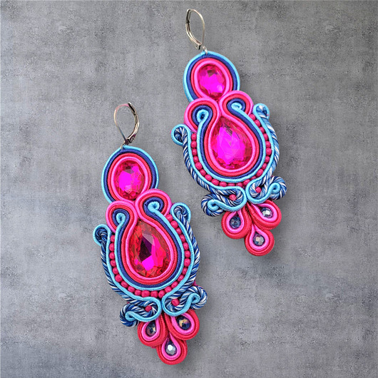 kolczyki soutache Kolczyki sutasz  ELAFONISI