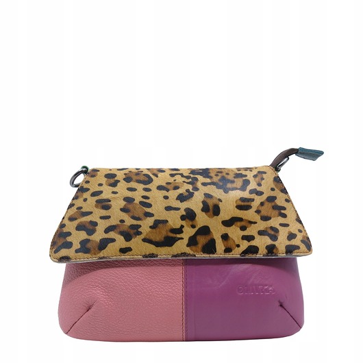 torby na ramię Kopertówka damska torebka skórzana pasek 4w1 obrotowa klapka OLIVKA