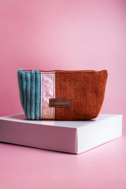 kosmetyczki Ruda kosmetyczka MIDI patchwork