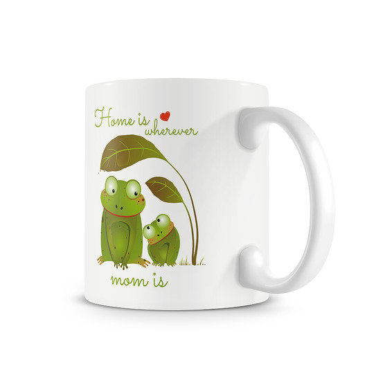kubek. home is wherewer mom is. żabki Love Life and Forest