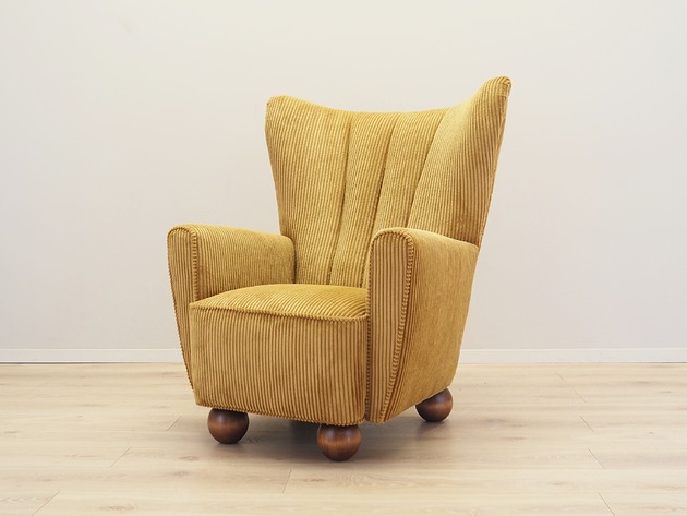 fotele Fotel musztardowy, skandynawski design, produkcja: Dania