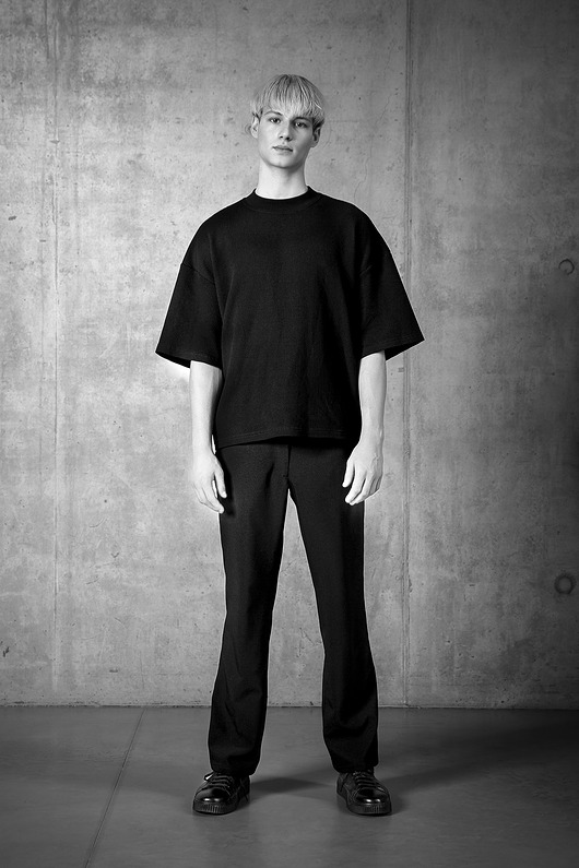 t-shirty męskie T-shirt oversize Wafel czarny