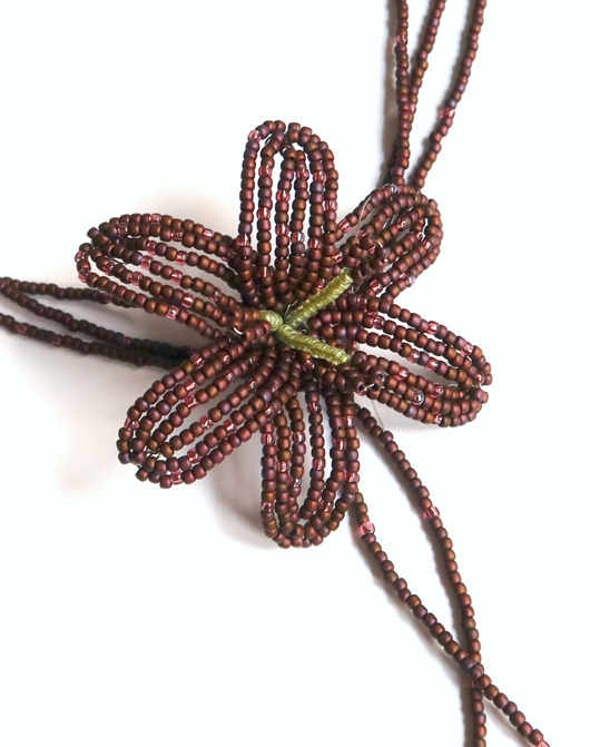 chokery Brązowa lilia - naszyjnik choker