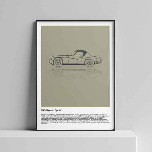 plakaty Plakat Polska Motoryzacja - FSO Syrena Sport