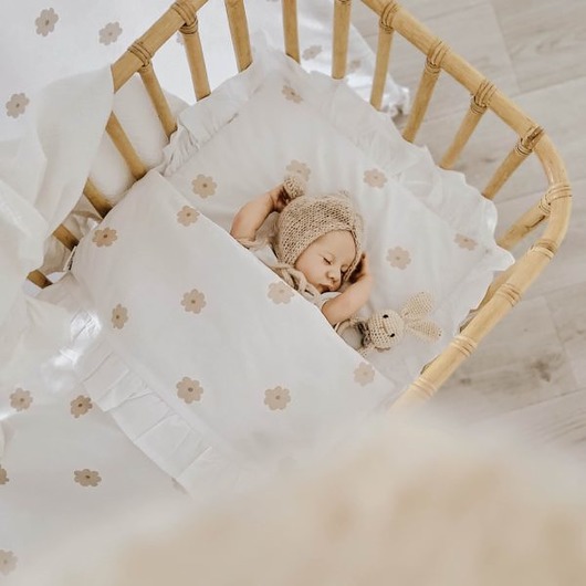 kocyki, kołderki, pościel dla dzieci Komplet pościeli Daisy z falbanką 140x200 PZ