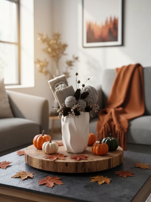 świeczniki i świece Flower box sojowy XS Halloween