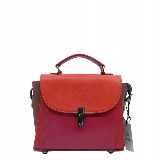 torby na ramię Torebka damska do ręki elegancka skórzana, pasek, handmade upcycling OLIVKA