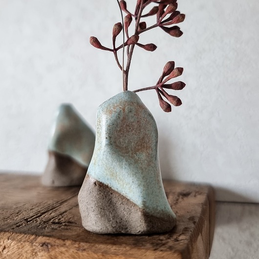 wazony Mini wazon szaro-błękitny