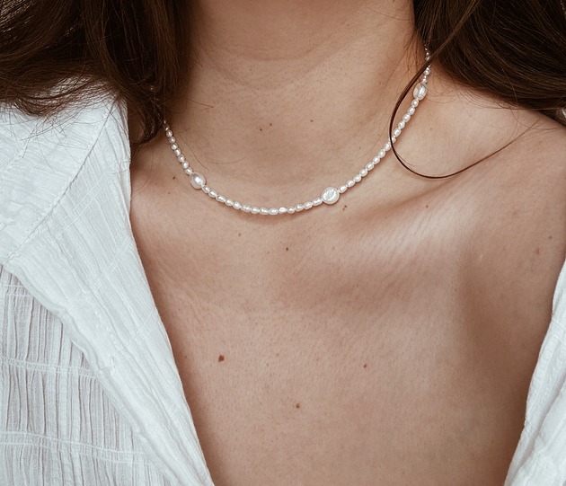 złote naszyjniki Naszyjnik z pereł naturalnych