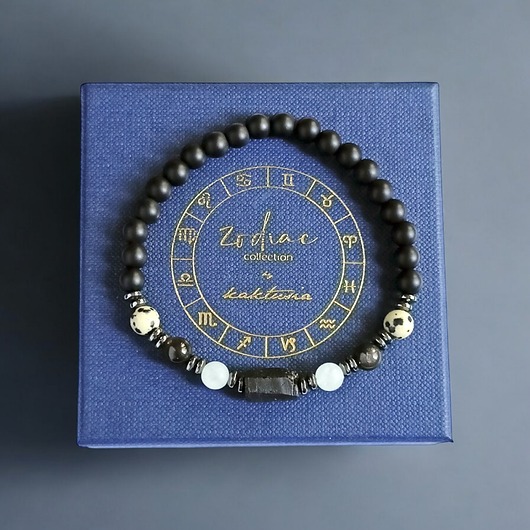 biżuteria męska WAGA zodiac collection - bransoletka na gumce