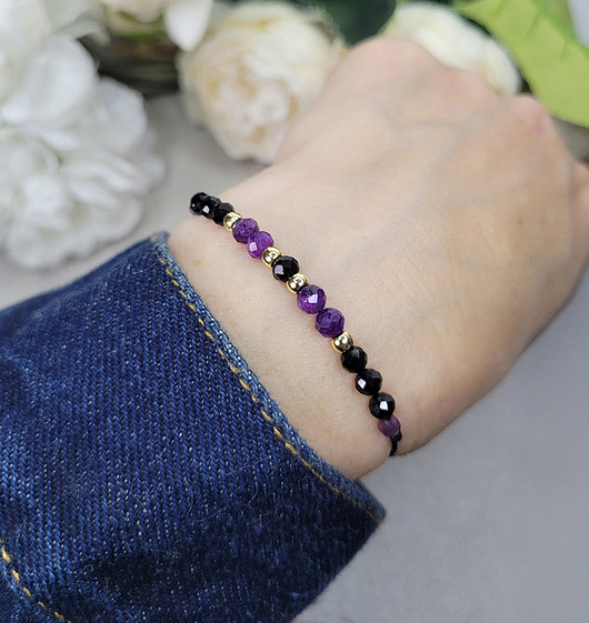 bransoletki z kamieni naturalnych SZCZĘŚCIE i ochrona z Turmalinem