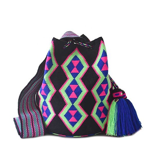 torby na ramię Czarna Pleciona Torebka w Stylu Boho KOLIBRI