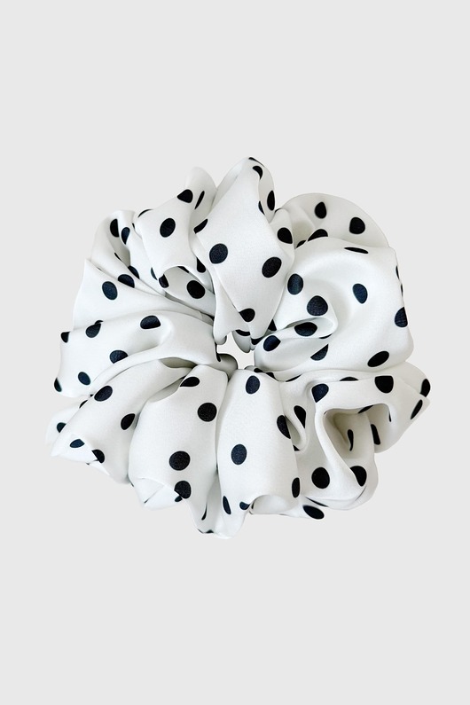 gumki do włosów Gumka do włosów w groszki Scrunchie Maxi Dalmatino
