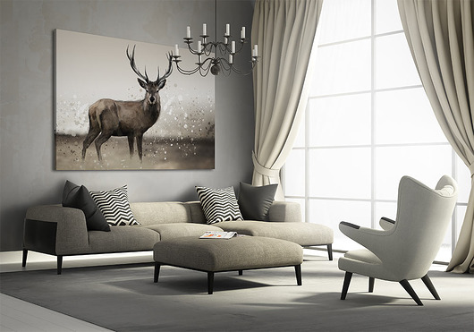 OBRAZ NA PŁÓTNIE -  120x80cm Jeleń LUdesign gallery
