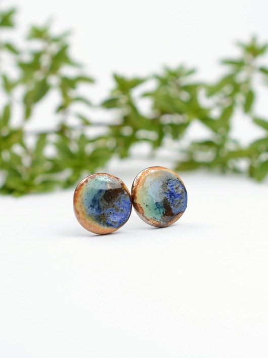 kolczyki ceramiczne Kolory natury- ceramiczne sztyfty