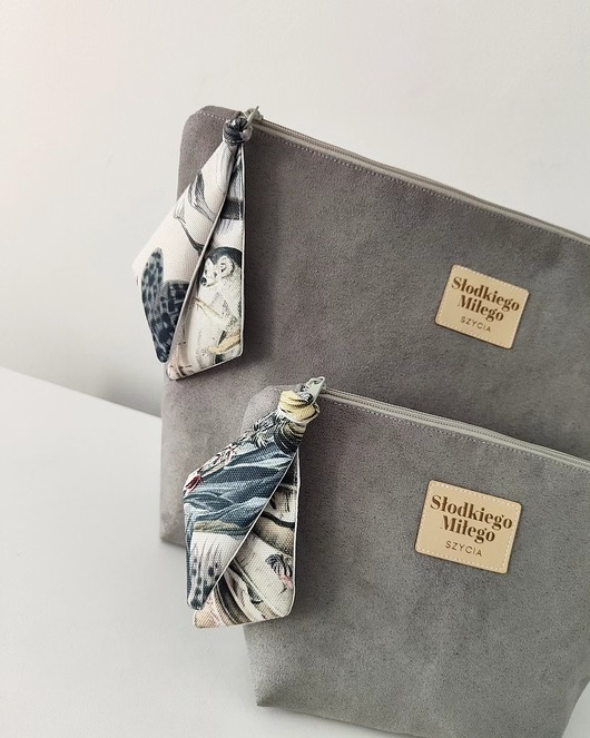 kosmetyczki Duża Kosmetyczka HANA Monkey &Banana Tree - kosmetyczka z nubuku