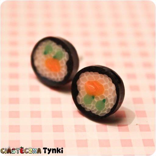 Kolczyki sushi ciasteczkatynki