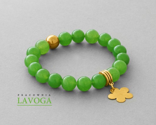 Jade with pendant in green. Lavoga