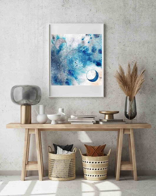 plakaty Plakat Fazy Księżyca - Silver Moon 2