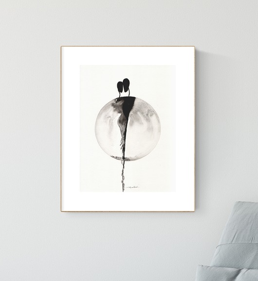 grafika 30X40 cm wykonana ręcznie MiniMalArt