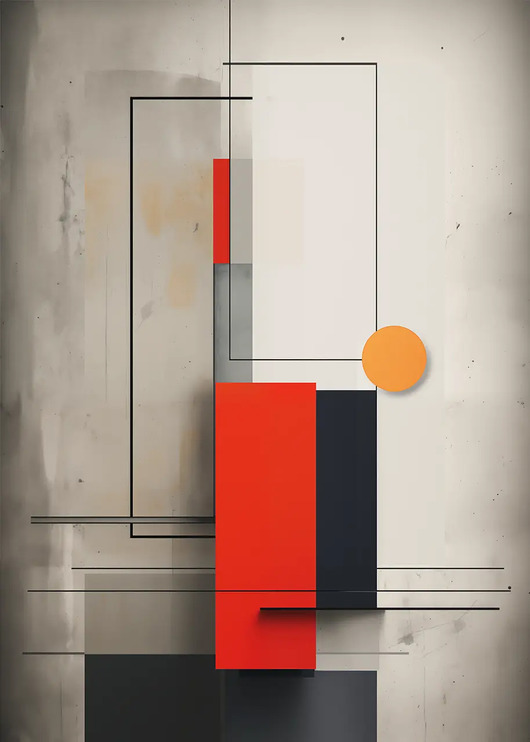 plakaty Plakat abstrakcyjny pt. Kolor w przestrzeni III