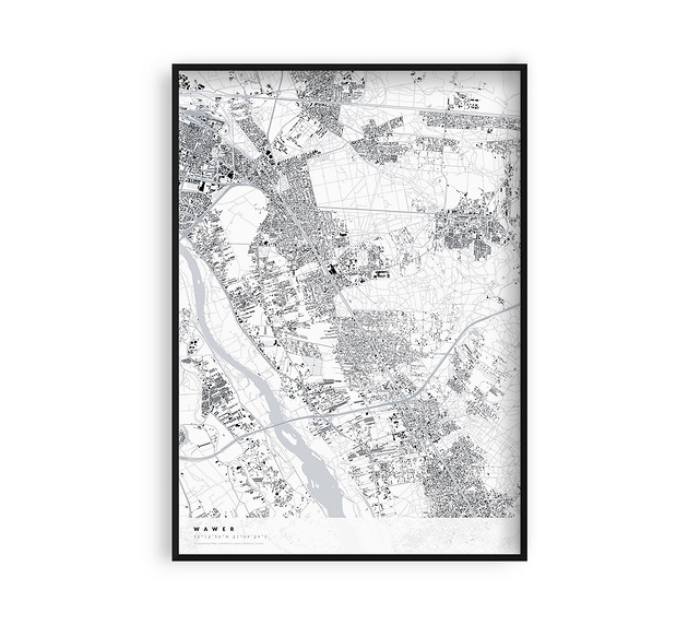 plakaty Plakat Wawer - mapa dzielnicy