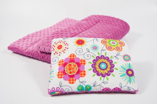Podusia do wózka - kwiaty - 23x30 cm Minky and Cotton