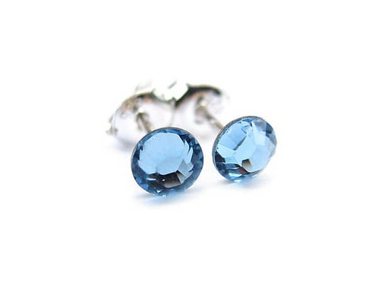 kolczyki swarovski Kolczyki- Niebiańskie kropy-Kryształy Swarovski