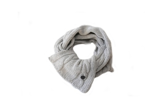 Szalik z owczej wełny GREY MELANGE Le petit cochonnet