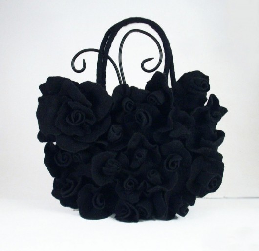 Roses: Jedwabnofilcowa Torebka filcant