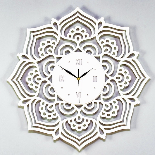 zegary DEKORACYJNY, AŻUROWY ZEGAR ŚCIENNY, MANDALA, 60 cm L ( 60 x 60 cm )