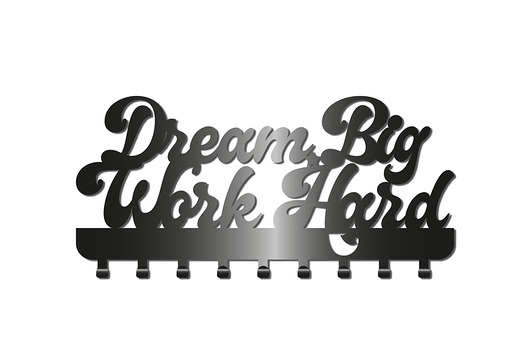 wieszaki Nowoczesny Wieszak Z Kolekcji Simple Napis Dream Big Work Hard