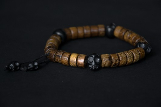 męska bransoletka /// CZASZKI + DREWNO ROBLES NOMAD ACCESSORIES