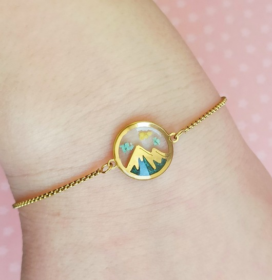 bransoletki z żywicy Bransoletka KWIECISTE GÓRY w żywicy