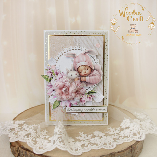 kartki, zaproszenia na chrzest Kartka na narodziny dziecka, gratulacje "Magnolia3"GOTOWA